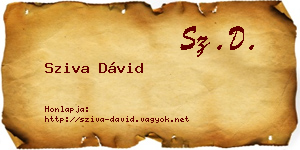 Sziva Dávid névjegykártya