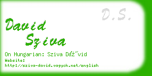 david sziva business card